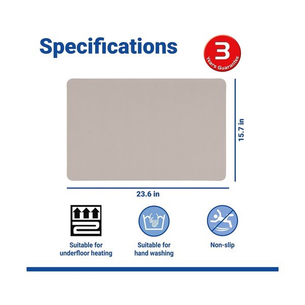 Bež tekstilna kopalniška preproga 40x60 cm Ecru – Wenko-image-3