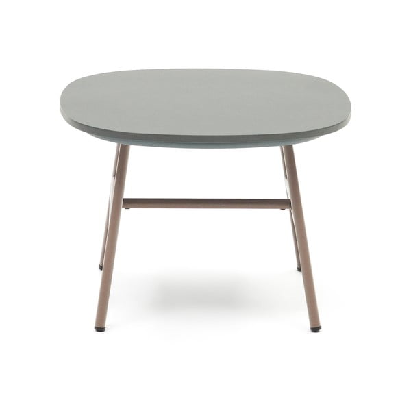 Okrogla vrtna mizica z betonsko mizno ploščo ø 60 cm Bramant – Kave Home