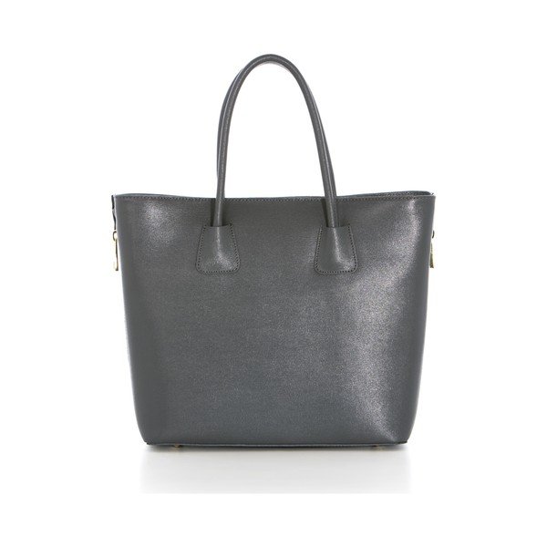 Usnjena torbica Saffiano Grigio-image-4