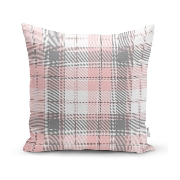 Sivo-rožnata dekorativna prevleka za vzglavnik Minimalist Cushion Covers Flanel, 35 x 55 cm