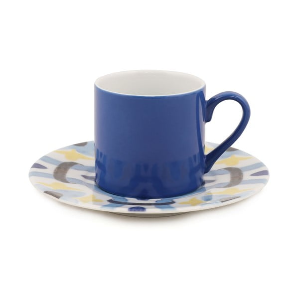 Komplet 4 skodelic in krožnikov Kütahya Porselen Geometric, 90 ml-image-4