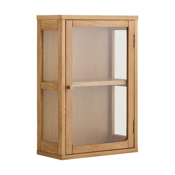 Stenska vitrina v naravni barvi 40x60x20 cm Zamora – House Nordic-image-2