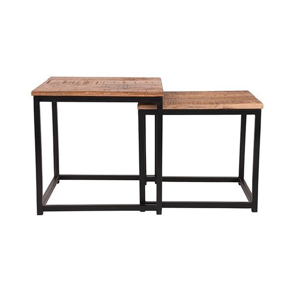 Komplet 2 stranskih mizic iz mangovega lesa LABEL51 Twain, širina 45 cm in 39 cm-image-3