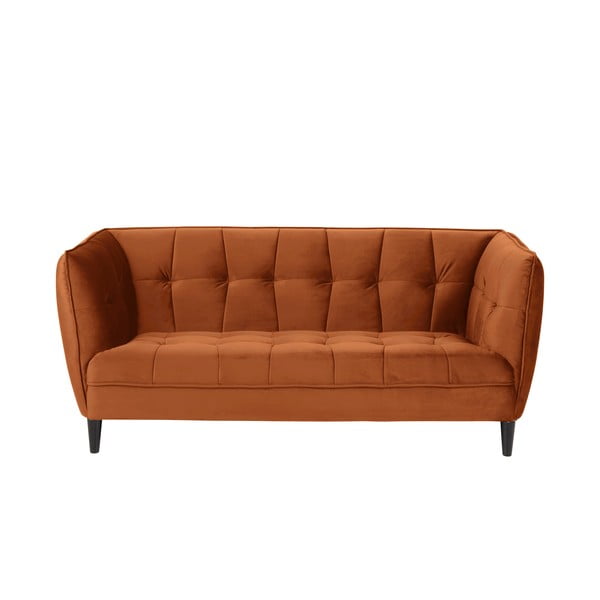 Oranžen žametni kavč Actona Jonna, 182 cm