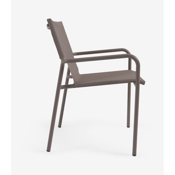 Rjav aluminijasti vrtni stol Kave Home Zaltana-image-1