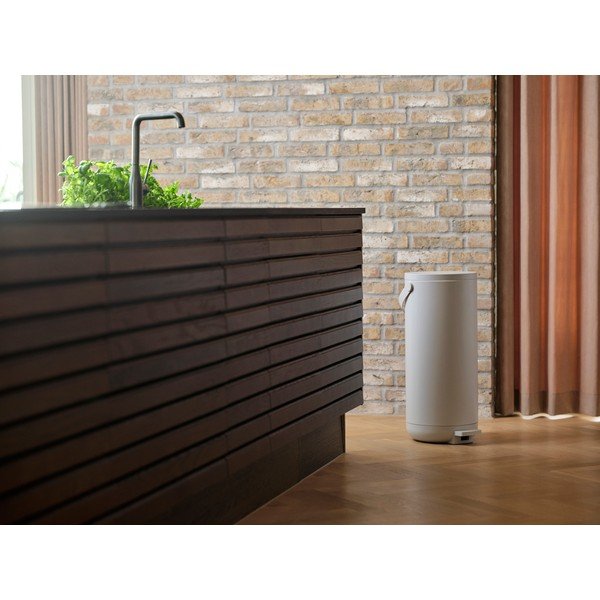 Bel plastičen koš za smeti s pedalom 35 l Circular – Zone-image-1