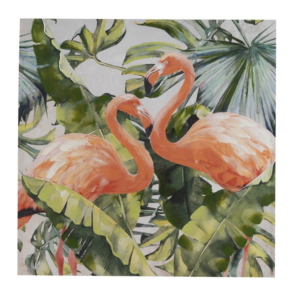 Stenska poslikava na platnu Gese Modern Style Flamingo Dos Cubico, 100 x 100 cm