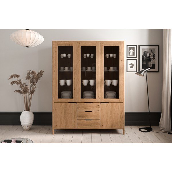 Vitrina iz masivnega hrasta 140x188 cm Twig – The Beds-image-1