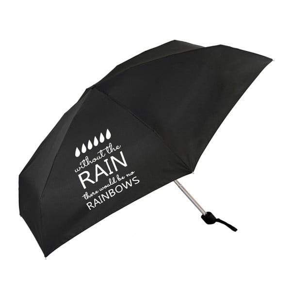 Črni zložljivi dežnik Ambiance Rain Repeller, ⌀ 94 cm