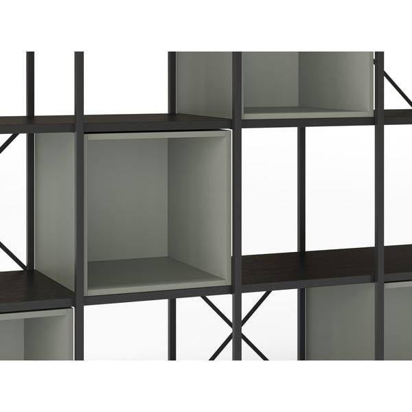 Zeleno-črn regal 140x179 cm Anya – Marckeric-image-4