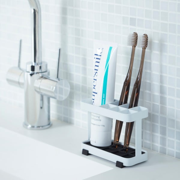 Belo stojalo za zobne ščetke in zobno pasto YAMAZAKI Tower-image-1