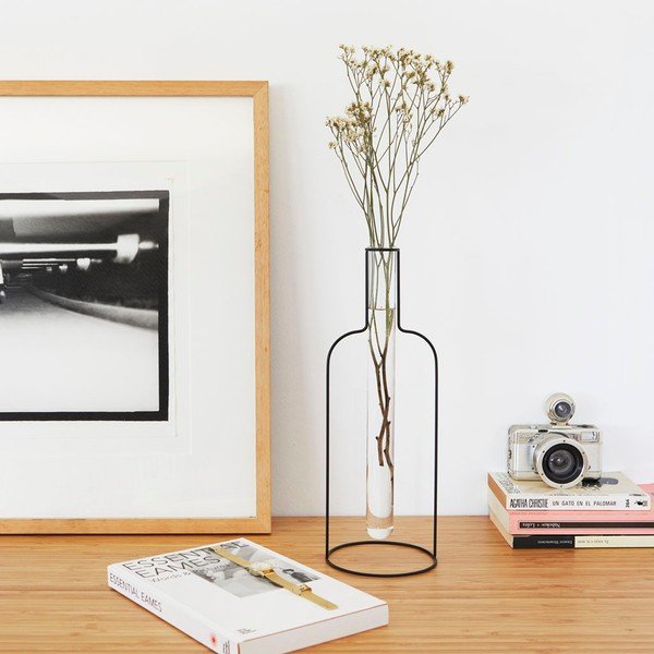 Črna vaza Balvi Silhouette Bottle-image-1