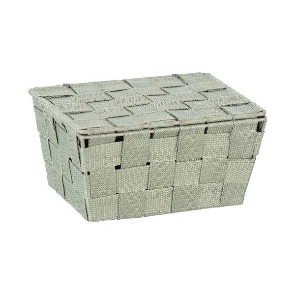 Zelena košara za shranjevanje s pokrovom Wenko, 14 x 19 cm-image-1