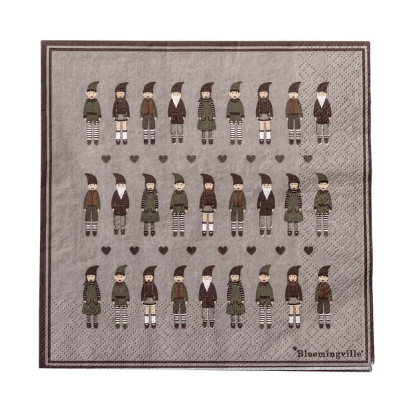 Papirnati prtički v kompletu 20 ks 33x33 cm Niklaus – Bloomingville