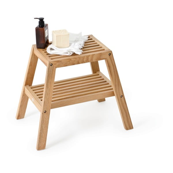 Stolček iz hrastovega lesa Wireworks Slatted Stool-image-4