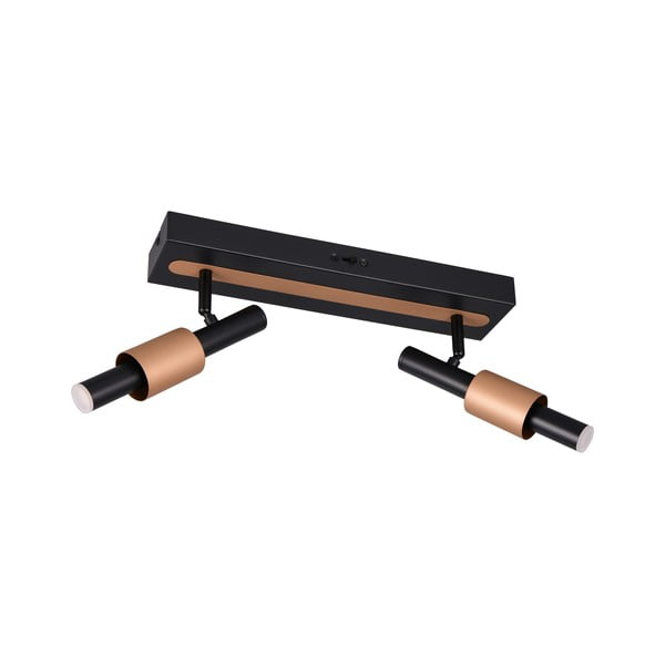 Črno-bronasto LED točkovno svetilo 20,5x42 cm Ikaris – Trio Select