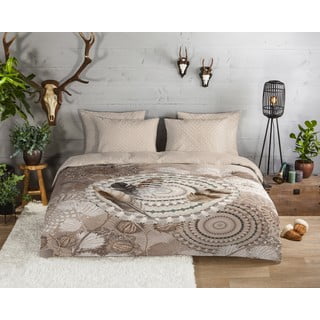 Rjava enojna flanelna posteljnina 140x200 cm Ringhda – HIP