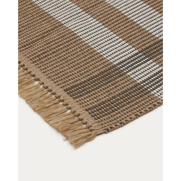 Bež obojestranska/ročno tkana preproga 60x90 cm Barani – Kave Home-image-3