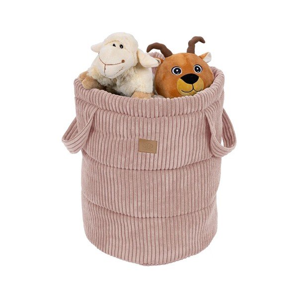 Rožnata tekstilna otroška škatla za shranjevanje ø 39x50 cm – Meowbaby-image-1
