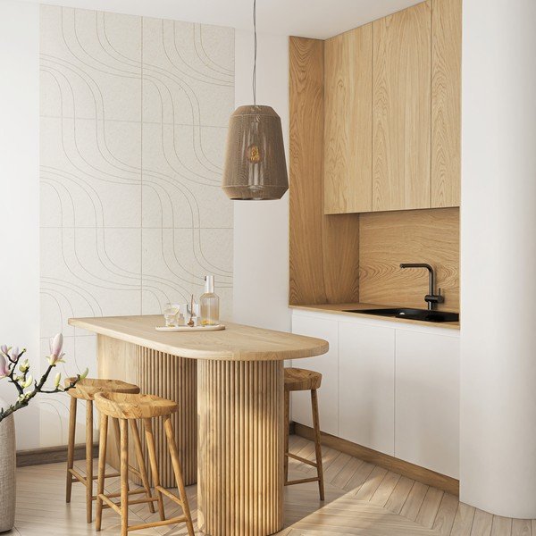 Tekstilni akustični paneli v kompletu 2 ks 60x60 cm Waves II – Styler-image-2