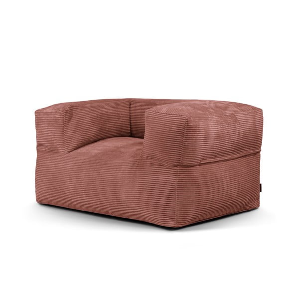 Opečnato oranžna vreča za sedenje iz rebrastega žameta MooG – SLOWDOWN