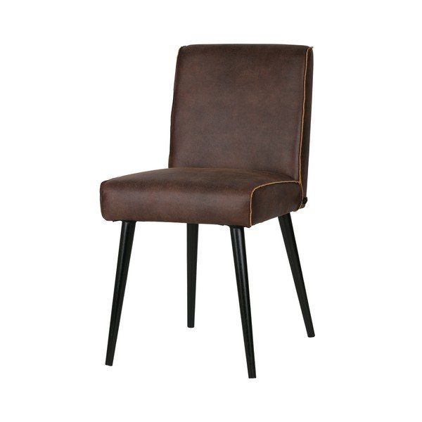 Komplet 2 temno rjavih usnjenih stolov BePureHome Revolution-image-1
