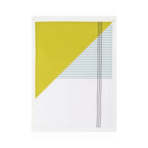 Kuhinjska brisača Geometrija Rumena, 50x70 cm