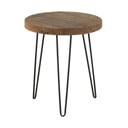 Dodatna miza s ploščo iz brestovega lesa Geese Camile , ⌀ 46 cm
