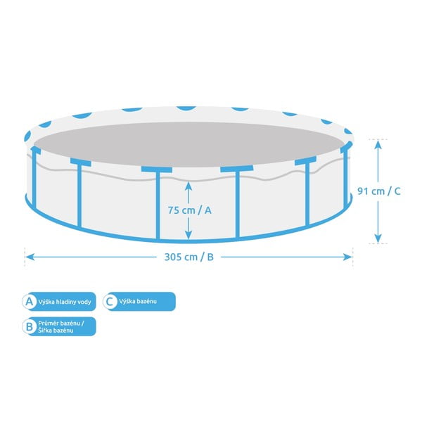 Bazen s trdno konstrukcijo ø 305 cm globina 91 cm Florida – Marimex-image-3