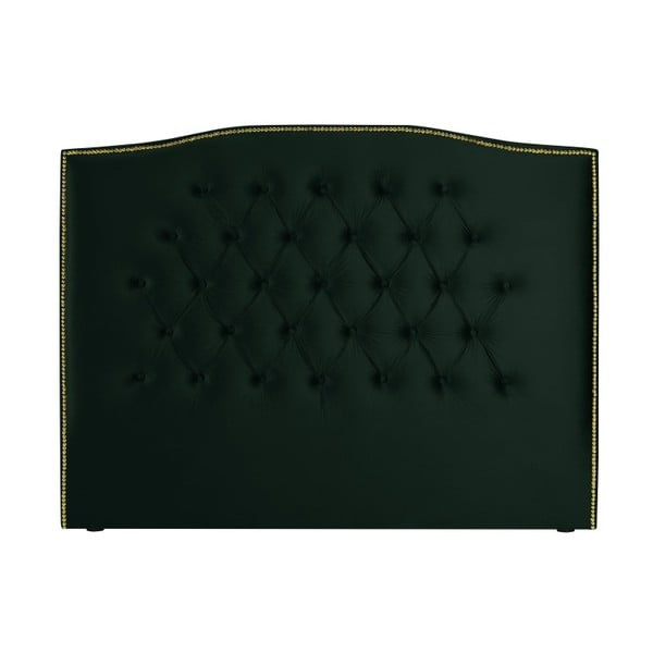 Temno zeleno vzglavje Mazzini Sofas Daisy, 160 x 120 cm