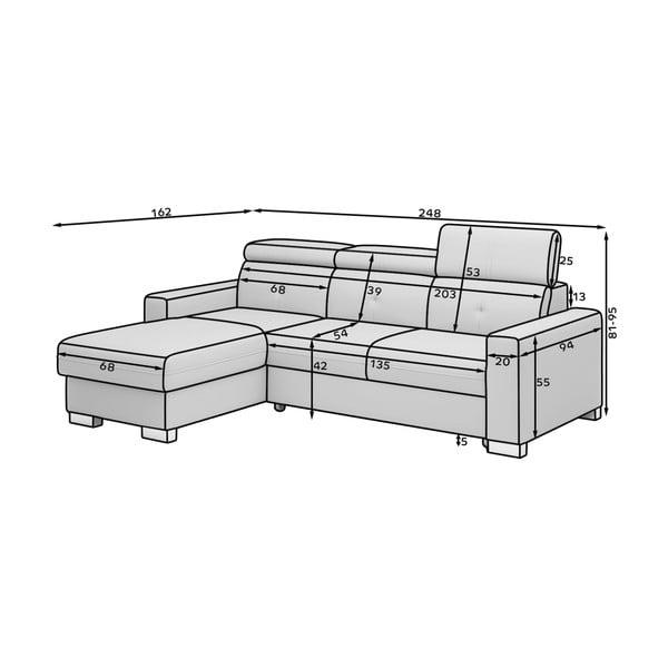 Rožnata žametna raztegljiva/s prostorom za shranjevanje kotna sedežna garnitura (desni kot/z ležalnikom) Fresia – ELTAP-image-2