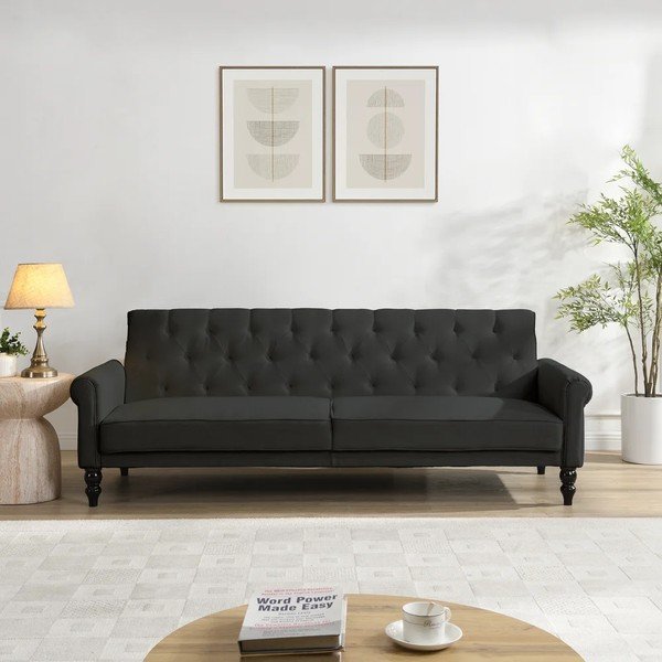 Antracitno siva nastavljiva/raztegljiva sedežna garnitura 222 cm Tyne – Støraa-image-1