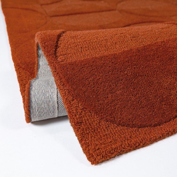 Ročno tkan volnen tekač v barvi terakote 60x230 cm Gigi – Flair Rugs-image-3