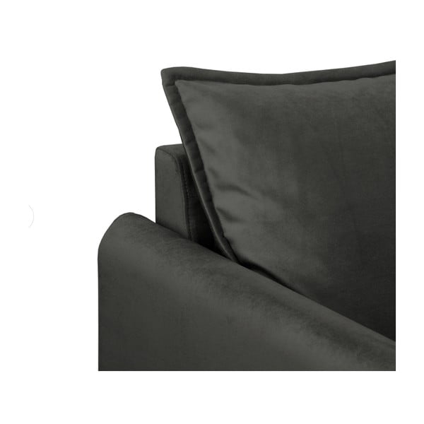 Temno siv žameten fotelj Juli – Ropez-image-4