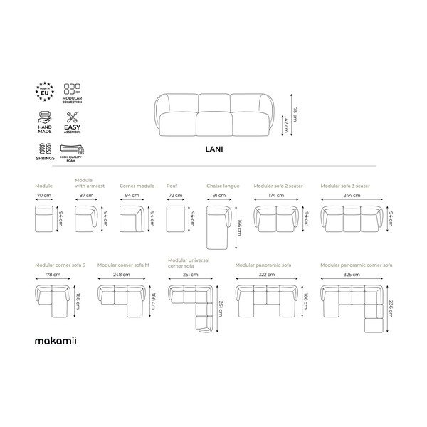 Svetlo rjav tabure iz šenilje Lani – Makamii-image-4
