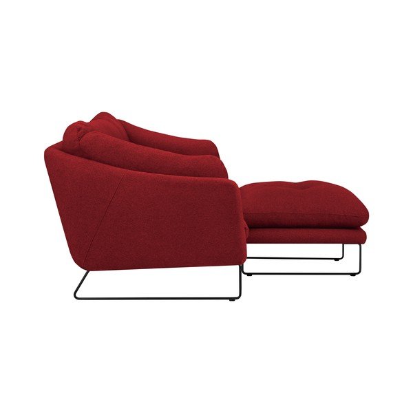 Komplet rdečega kavča in pufa Windsor & Co Sofas Comet-image-2