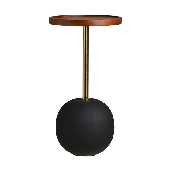 Okrogla stranska mizica z mizno ploščo iz mangovega lesa ø 30 cm Sirone – House Nordic