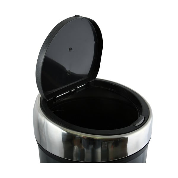 Temno siv jeklen koš za smeti na dotik 30 l – MSV-image-3