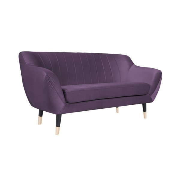 Vijolični kavč s črnimi nogami Mazzini Sofas Benito, 158 cm-image-2