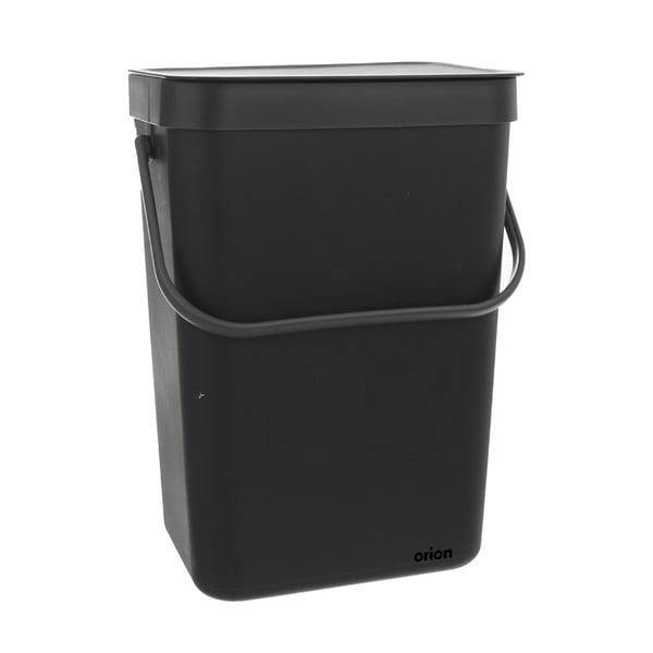 Črn plastičen koš za smeti 10 l – Orion