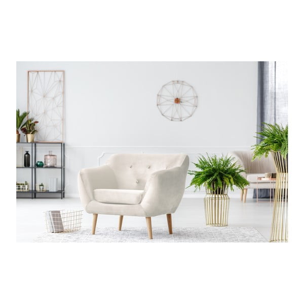 Krem fotelj Mazzini Sofas Amelie-image-3