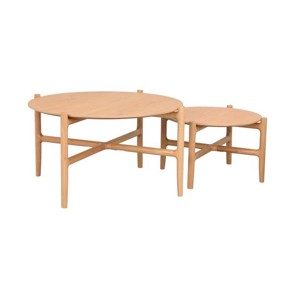 Kavna mizica iz hrastovega lesa Rowico Holton, ø 80 cm-image-4