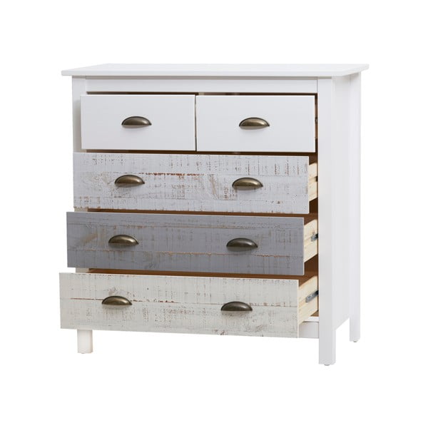 Belo-siva komoda s 4 predali Marckeric Romantica, 79 x 80 cm-image-4