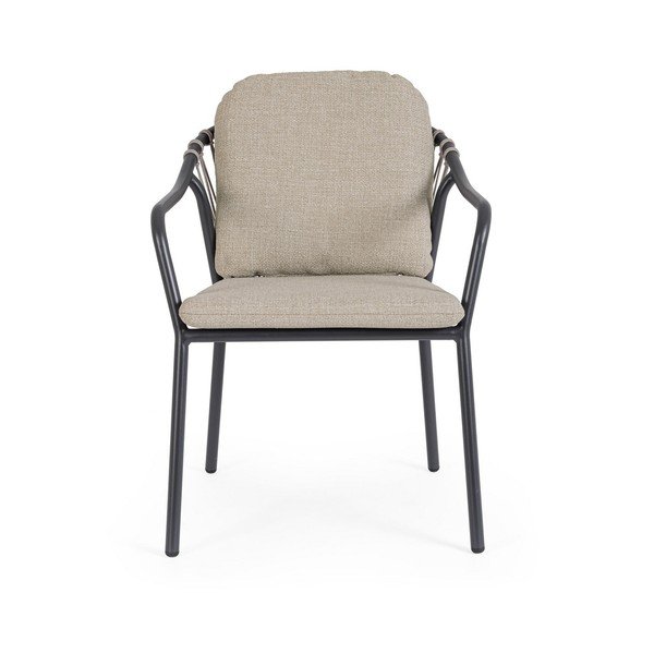 Svetlo rjav kovinski vrtni stol Edvige – Bizzotto-image-2