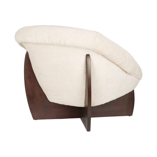 Bež fotelj iz tkanine bouclé Emilius – Dutchbone-image-4