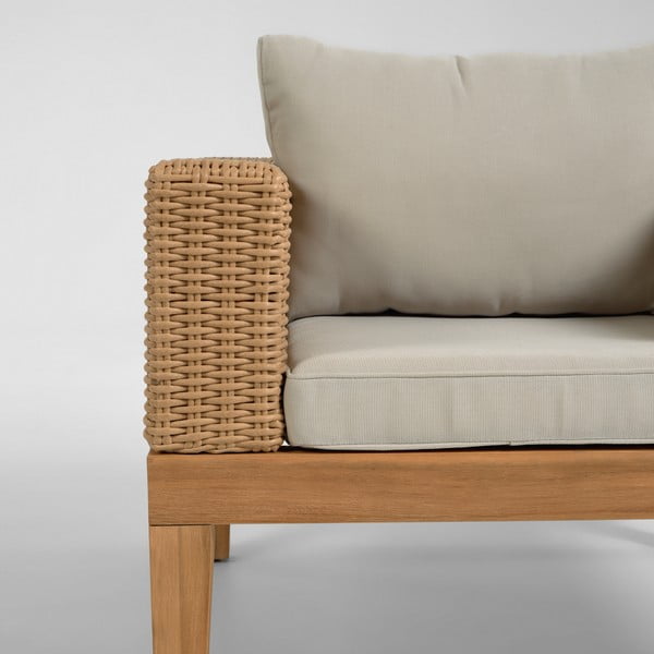 Vrtni fotelj z bež blazinami Kave Home Acae-image-1