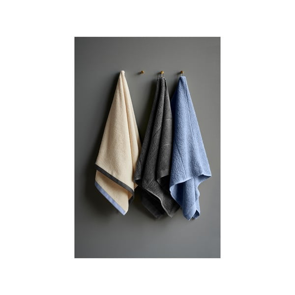 Temno siva frotirna bombažna brisača 50x100 cm Line – Södahl-image-1