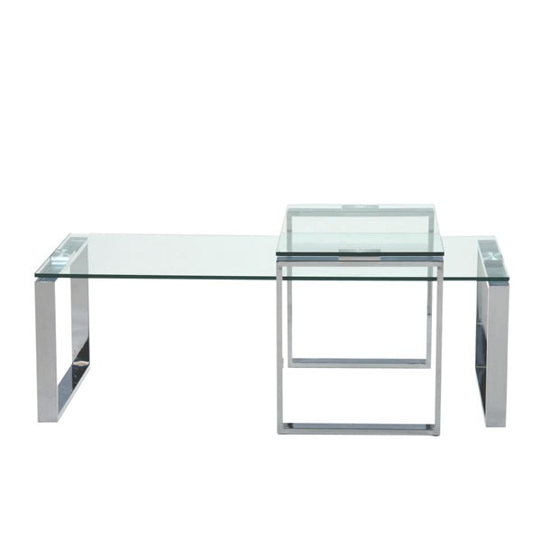 Kavne mizice v srebrni barvi v kompletu 2 kos Katrine - Actona-image-3