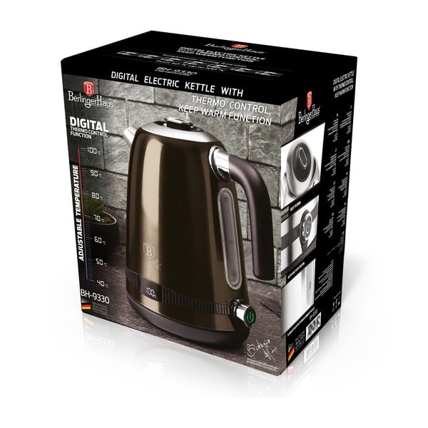 Rjavi grelnik vode 1,7 l Shiny Black Collection - BerlingerHaus-image-4