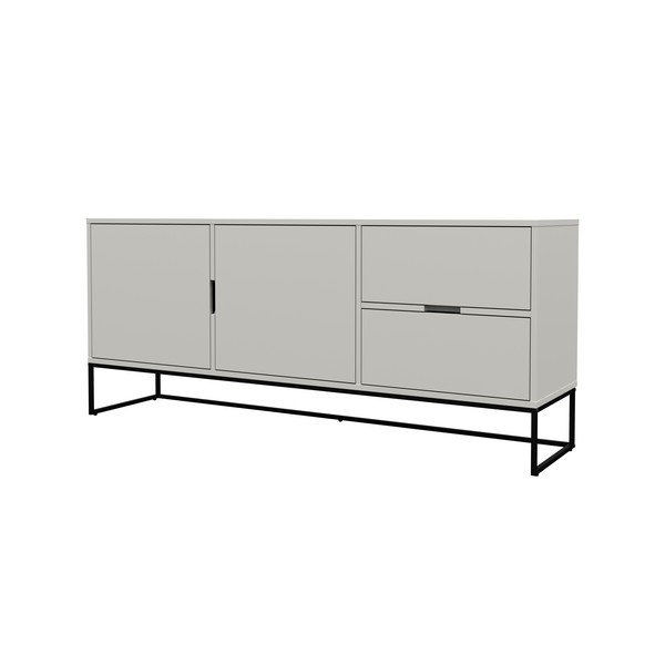 Bela komoda s črnimi kovinskimi nogami Tenzo Lipp Cotton-image-3